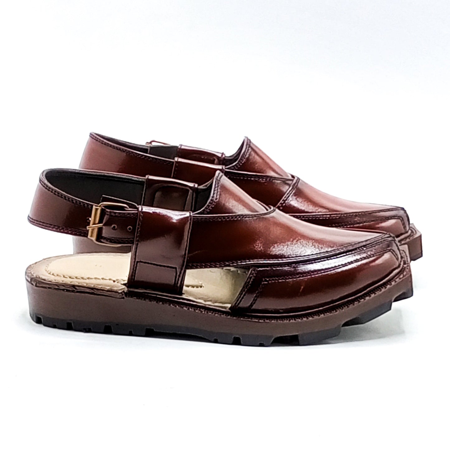 Peshawari Chappal Hand Crafted Dark Brown