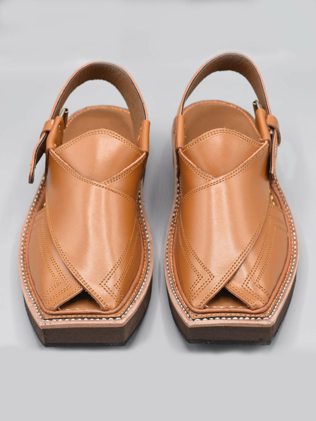 Peshawari Kaptaan Chappal Mustard Color