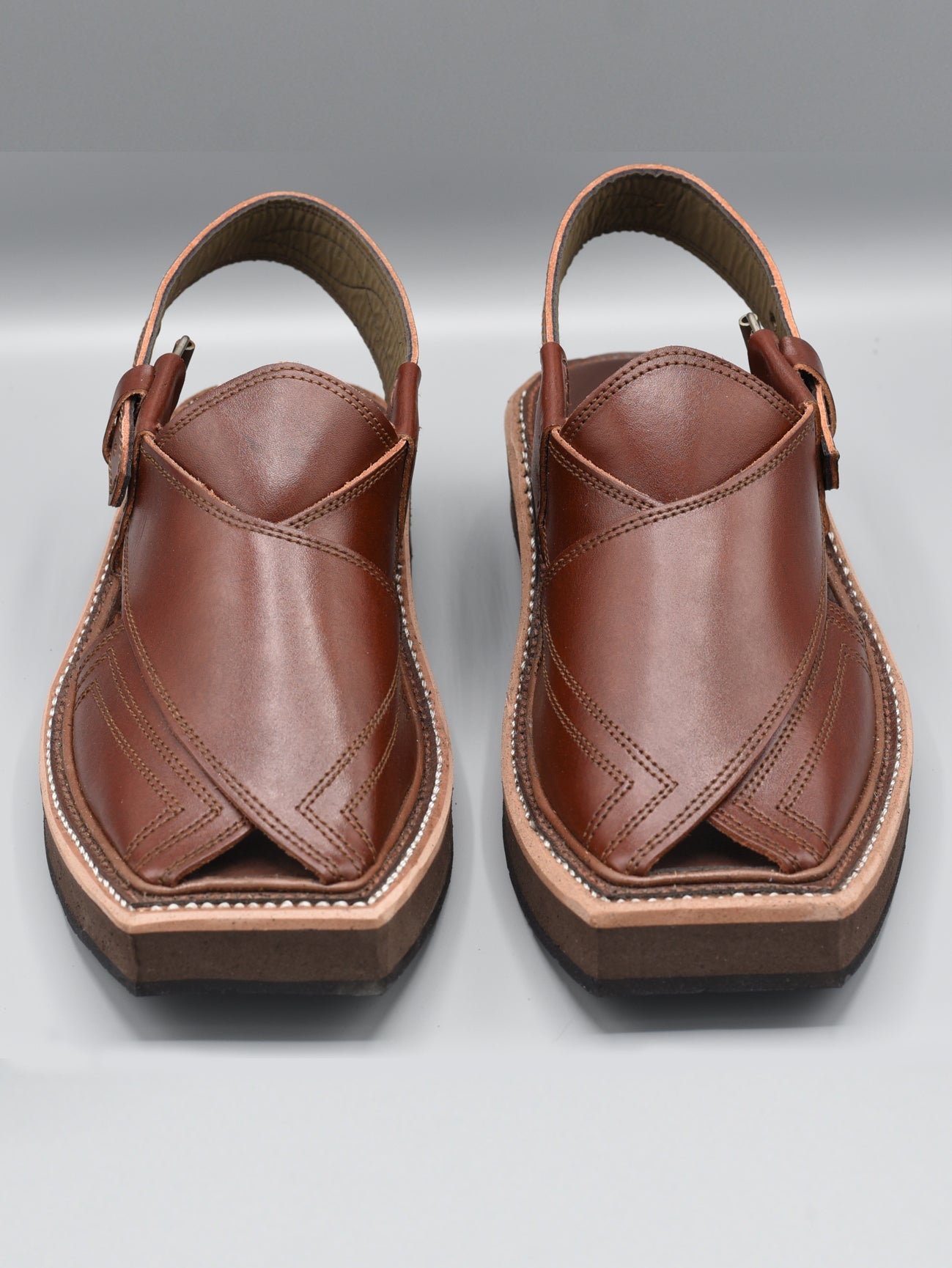 Peshawari Kaptaan Chappal Maroon Color