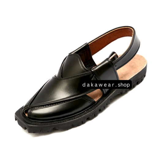 Chappal Black Handmade Genuine Leather